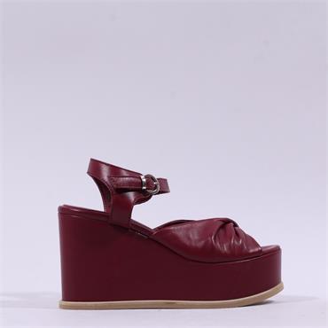 Marco Moreo Buenos Aires Platform Sandal - Burgundy Leather